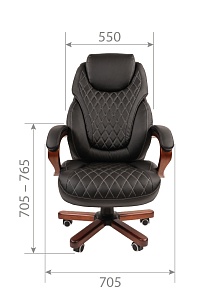 Офисное кресло CHAIRMAN 406, экокожа,  черный